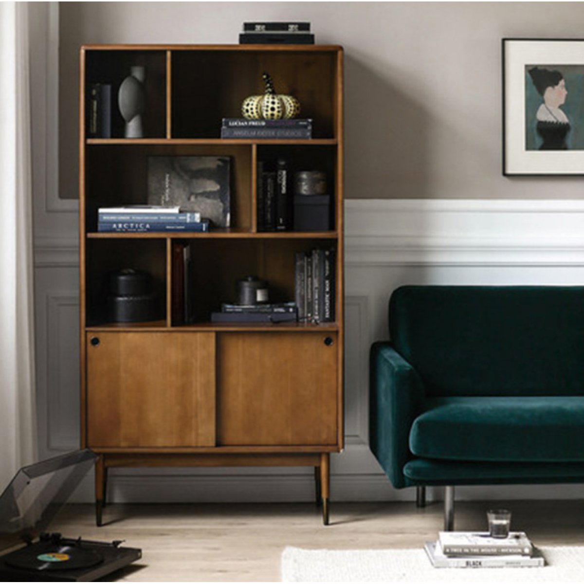 Fuurn SF3699 Norway-L Tall 置物櫃 (馬鞍棕色)